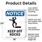 Signmission Keep Off Rocks, 18 in W x Rectangle, Aluminum OS-2PACK-NS-A-1824-V-13829 - alternate 4